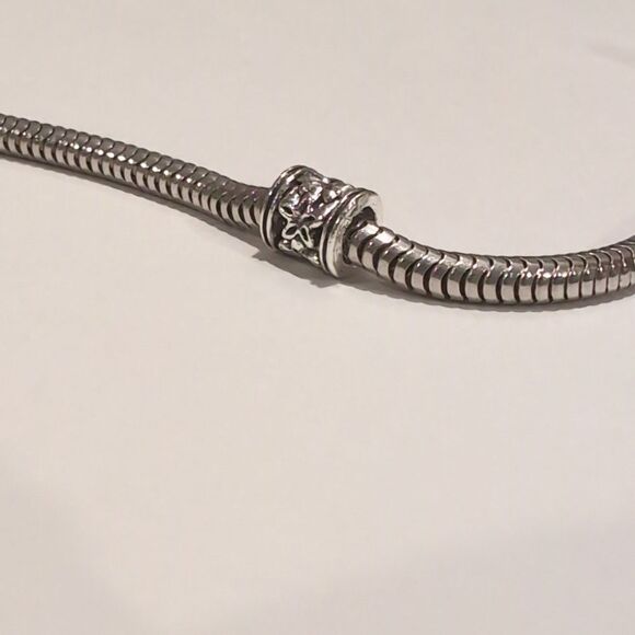 Silver Floral‎ Spacer Charm for Pandora Style Bracelet - Picture 3 of 4